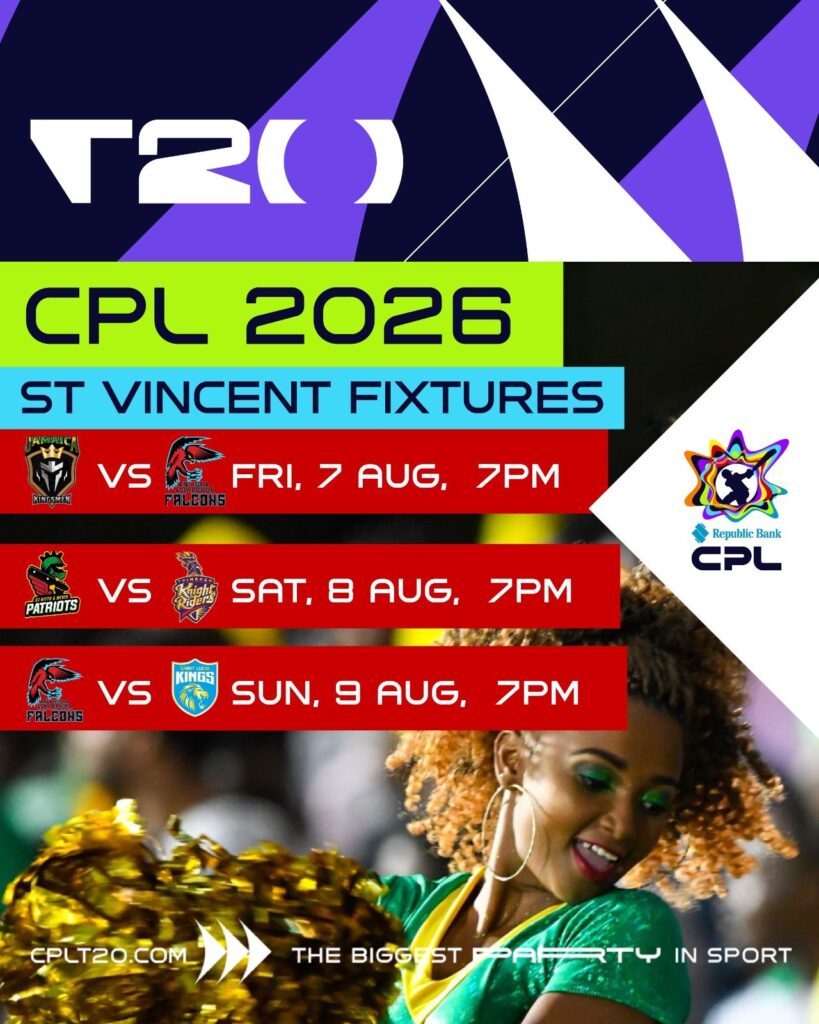CPL Cricket 2026 – St. Vincent Fixtures
