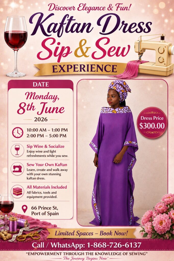 Kaftan Dress Sip & Sew – Trinidad