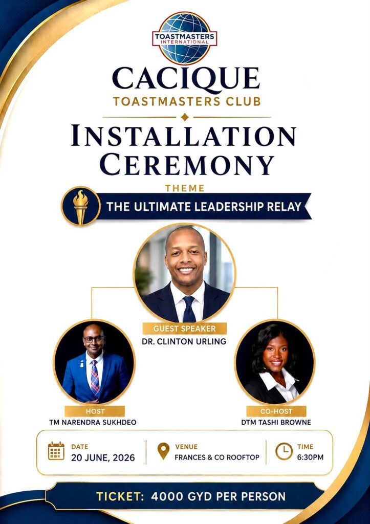 Toastmasters Installation Ceremony – Guyana