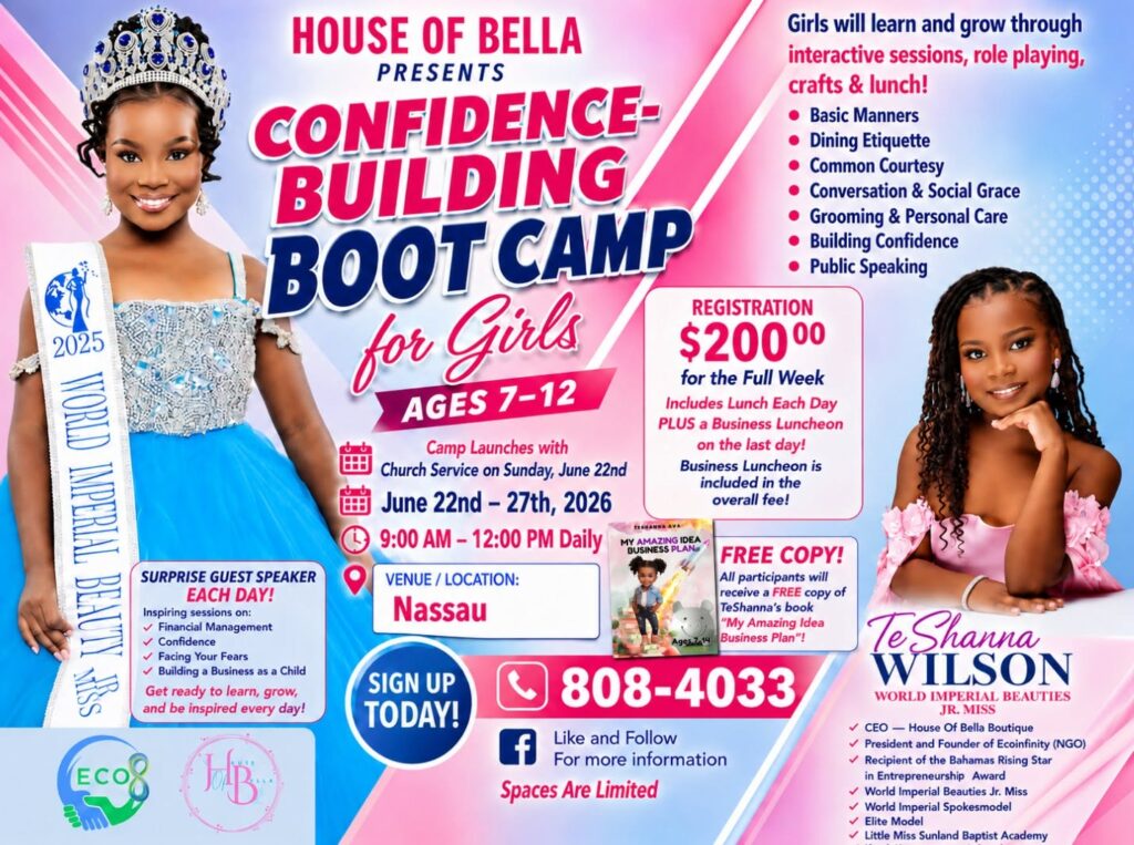 Girls Confidence Building Bootcamp – Bahamas