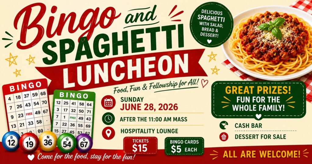Bingo & Spaghetti Luncheon – St. Croix, USVI
