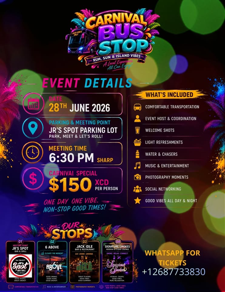 Carnival Bus Stop Bar Crawl – Antigua