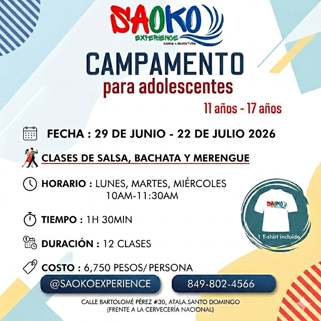 Saoko Teens Dance Camp – Dominican Republic