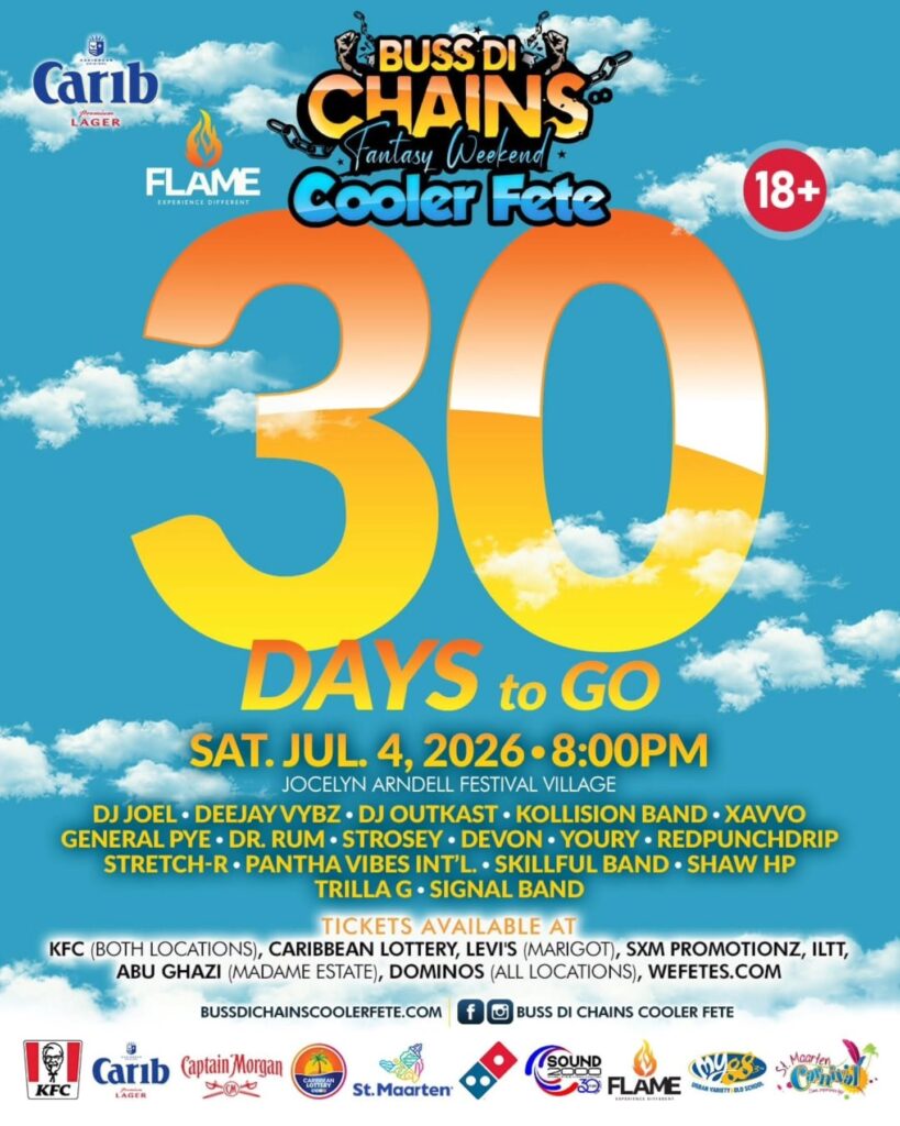 Buss Di Chain Cooler Fete – St. Maarten