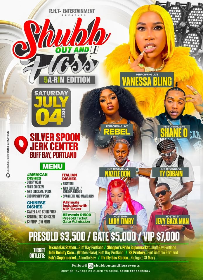 Shubb Out & Floss – Concert & Food – Jamaica