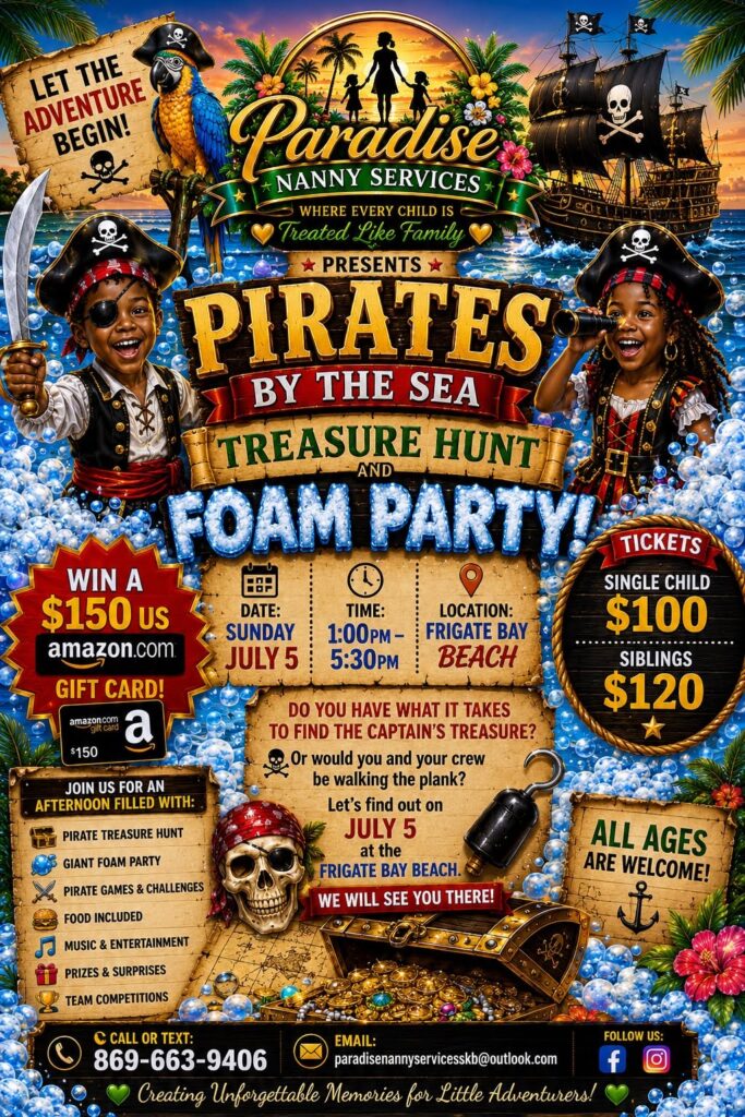 Treasure Hunt & Foam Party – St. Kitts