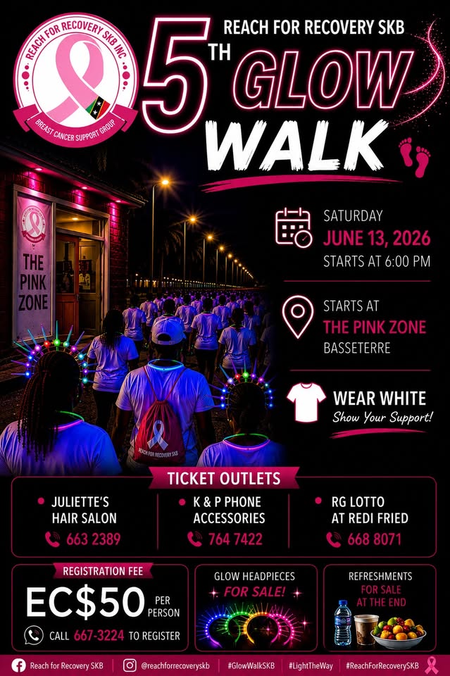 5th Breast Cancer Glow Walk – St. Kitts