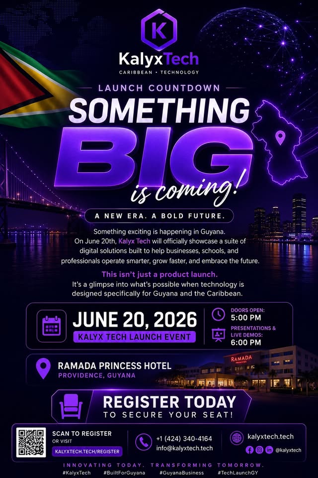 Kalyx Tech Launch – Register – Guyana