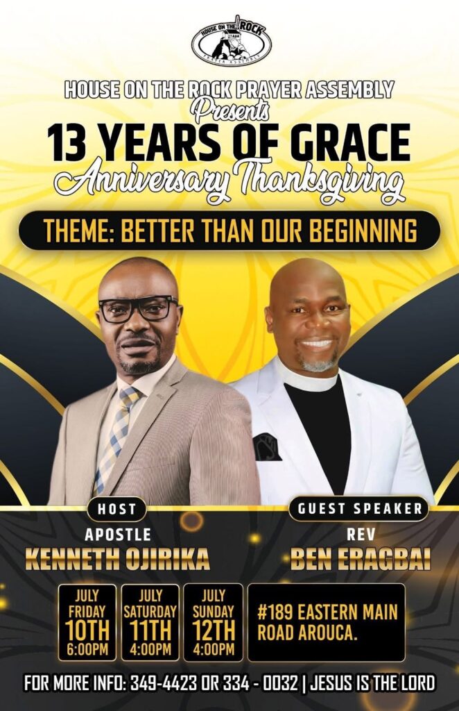 13 Years Anniversary Thanksgiving – Trinidad