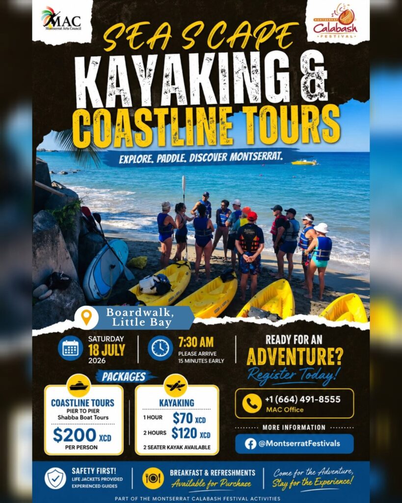 Kayaking and Coastline Tours – Montserrat