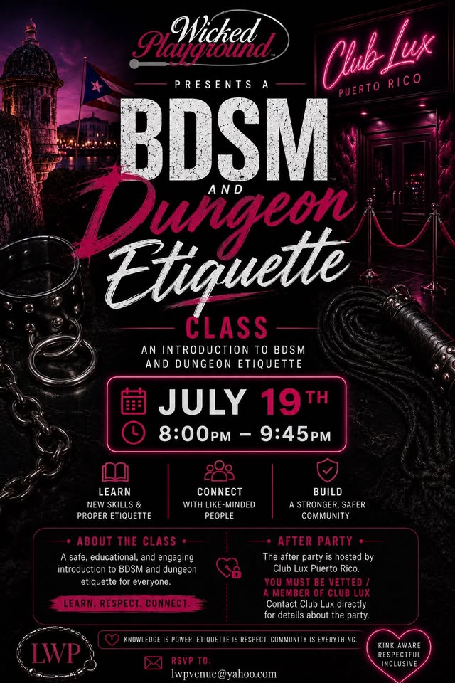BDSM and Dungeon Etiquette –  Puerto Rico