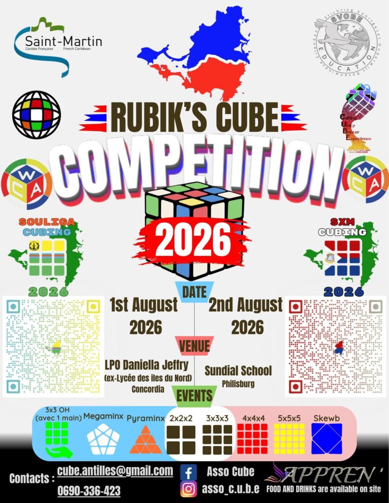 St. Maarten’s Side Rubik’s Cube Competition