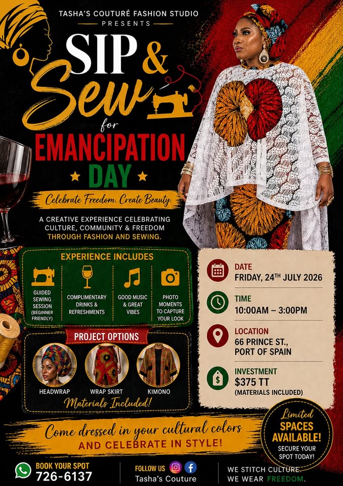 Sip & Sew Emancipation Day – Trinidad