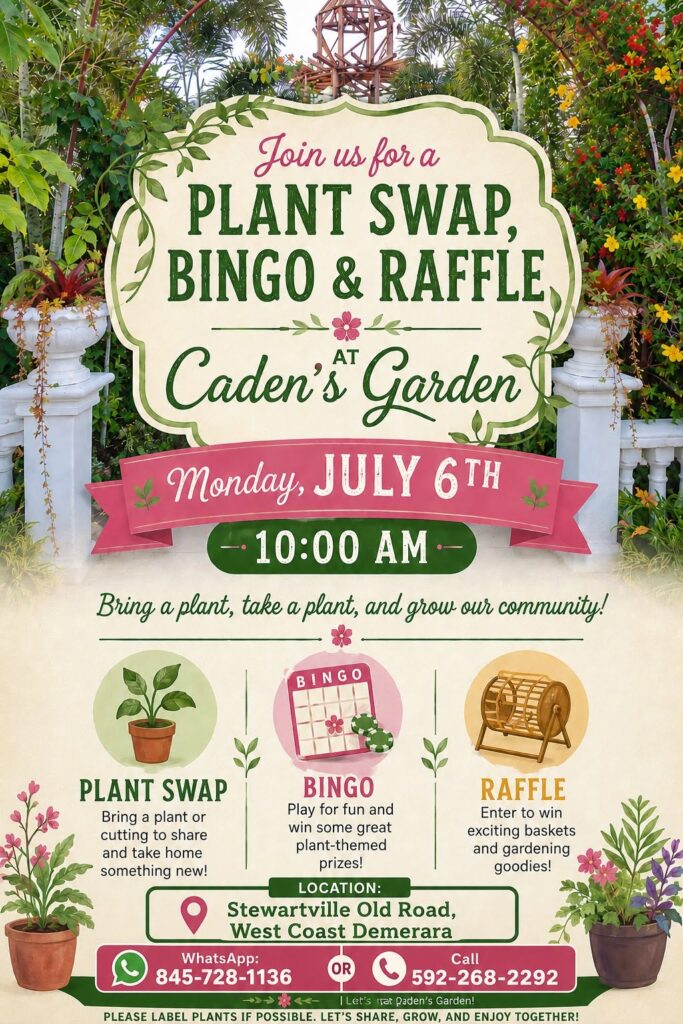 Plant Swap, Bingo & Raffle – Guyana